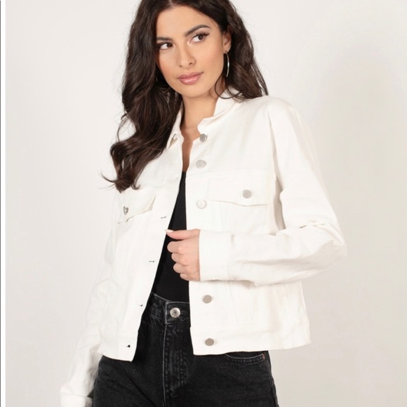 New Kensie 4 Pocket Utility Jacket Color White size medium 100% Cotton - Picture 1 of 3